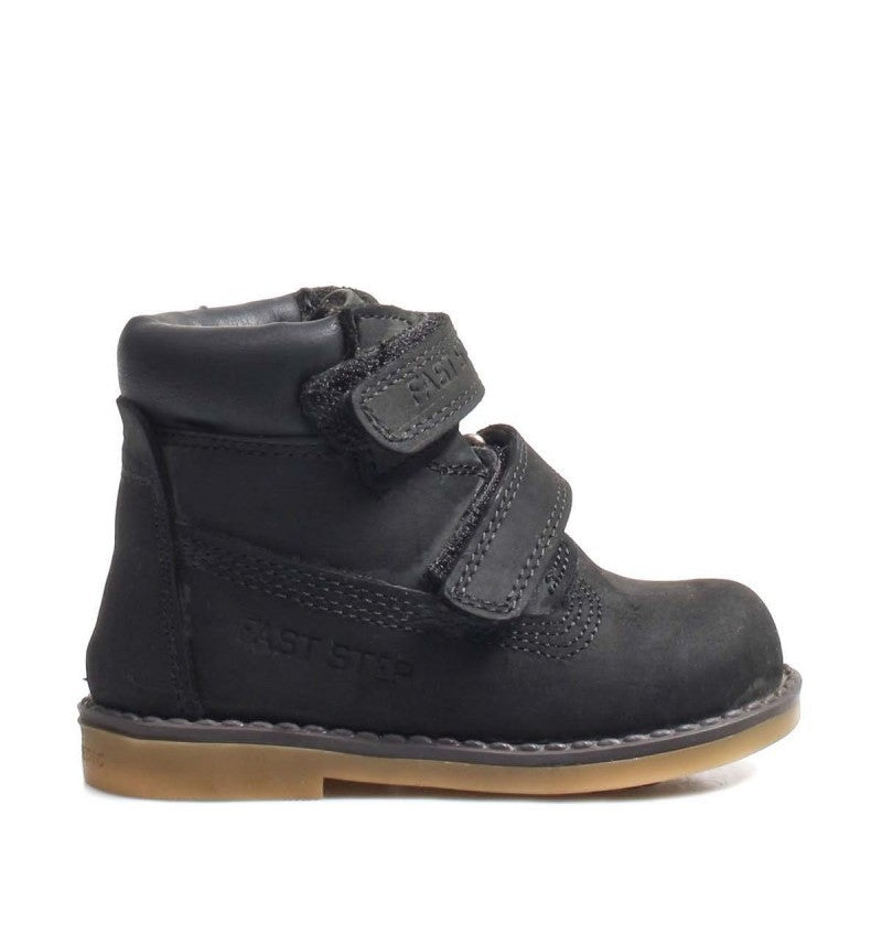 Kids Leather Orthopedic Boots Black