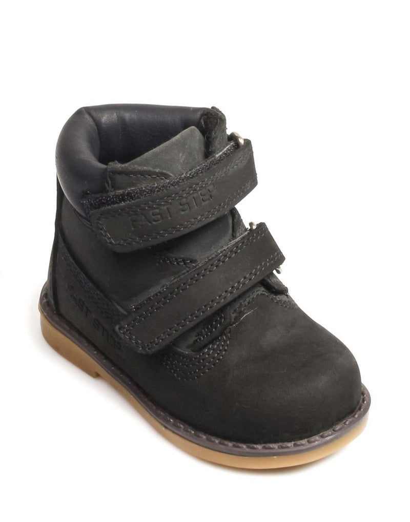 Kids Leather Orthopedic Boots Black