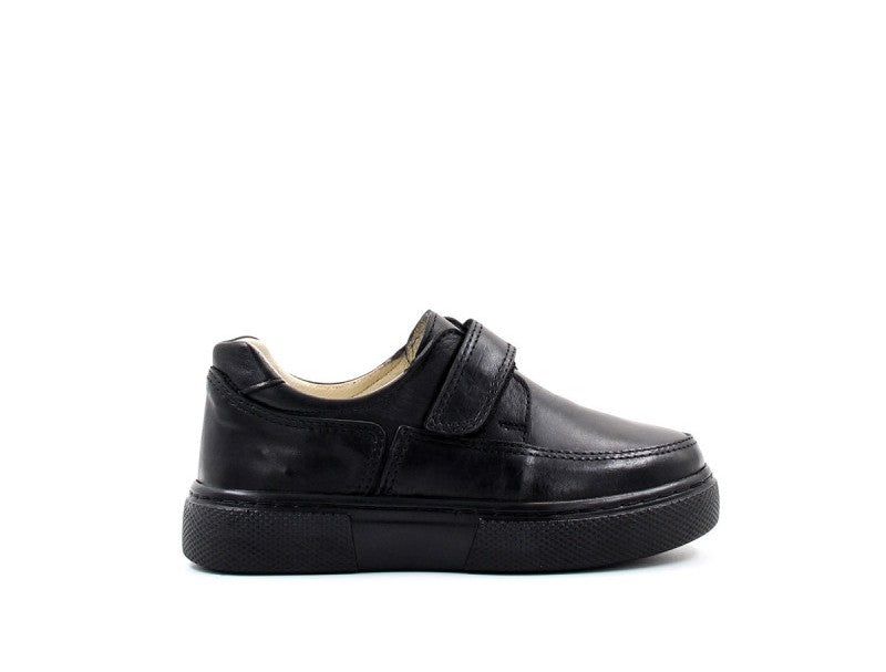 Boys Black Leather School Shoes – Velcro Closure